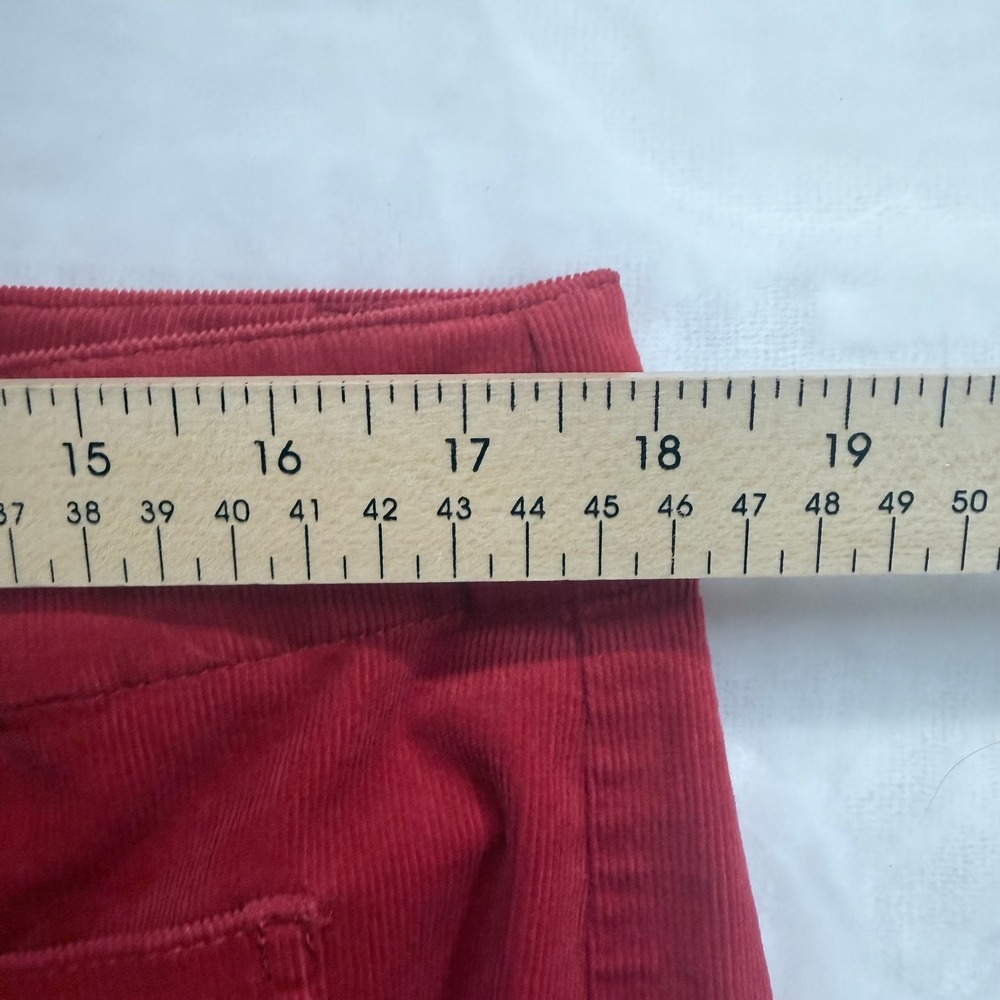 Talbots Red Corduroy Wide Leg Pants High Rise Size 16 NWT 57316321 - Picture 6 of 7